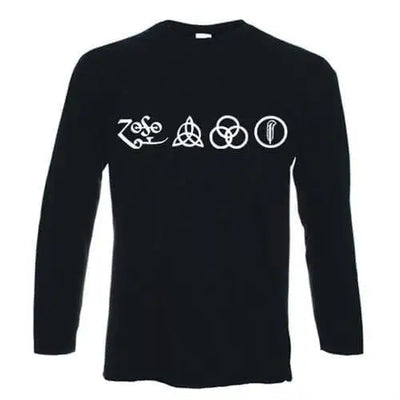 Led Zeppelin Four Symbols Long Sleeve T-Shirt S / Black