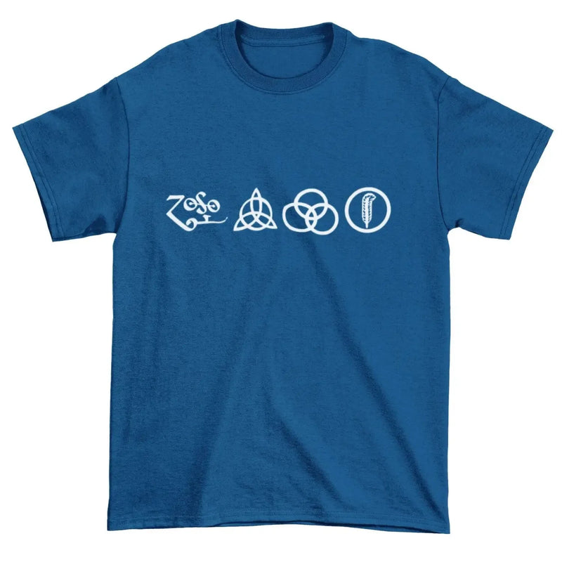 Led Zeppelin Four Symbols T-Shirt M / Royal Blue