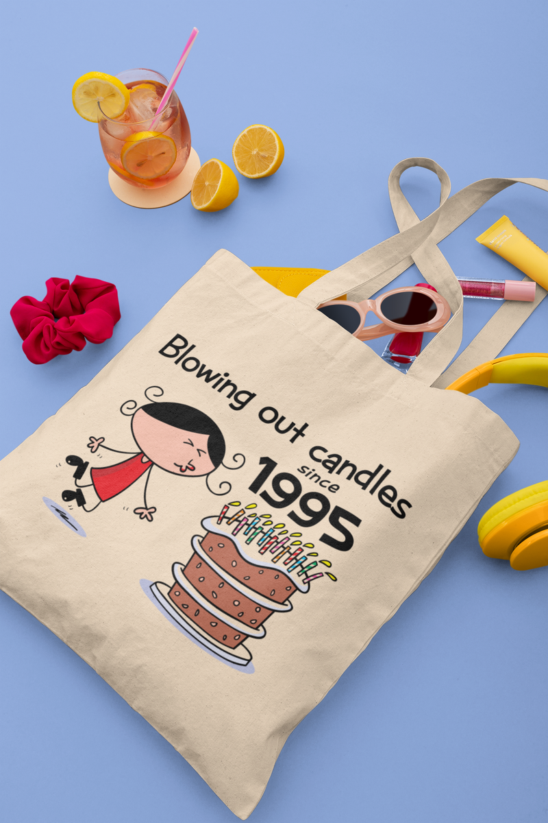 Blowing Out Candles Since 1995 30th Birthday Tote Bag