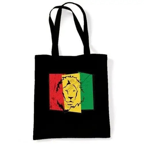 Lion Of Judah Flag Shoulder Bag Black