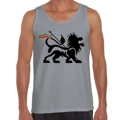 Lion Of Judah Reggae Men's Tank Vest Top S / Light Grey