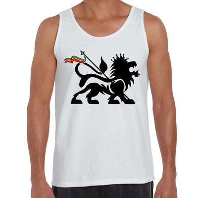 Lion Of Judah Reggae Men's Tank Vest Top S / White