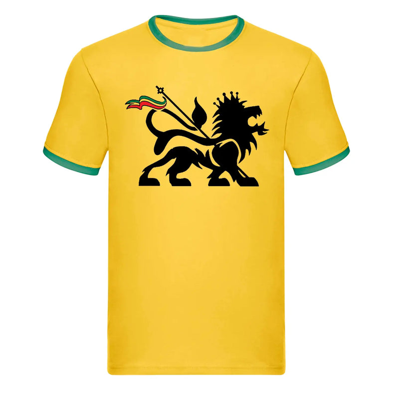 Lion Of Judah Ringer T-Shirt - S - Mens T-Shirt