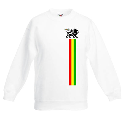 Lion of Judah Stripes Reggae Children's Unisex Sweatshirt Jumper 12-13