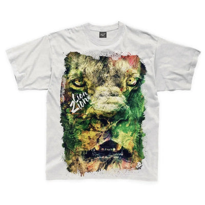 Lion of Judah Zion Reggae Large Print Kid's T-Shirt 3-4