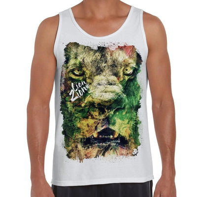 Lion of Judah Zion Reggae Large Print Men's Vest Tank Top S