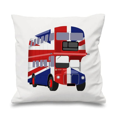 London Bus Union Jack 18" x 18" Cushion Cover