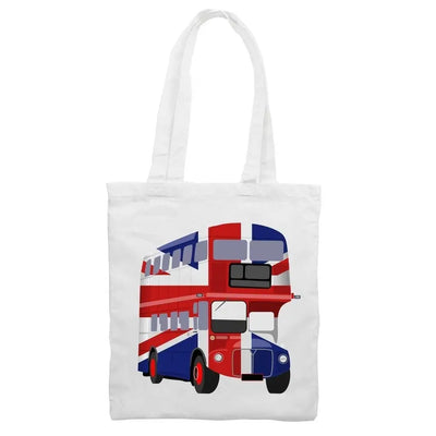 London Bus Union Jack Cotton Shoulder Shopping Bag