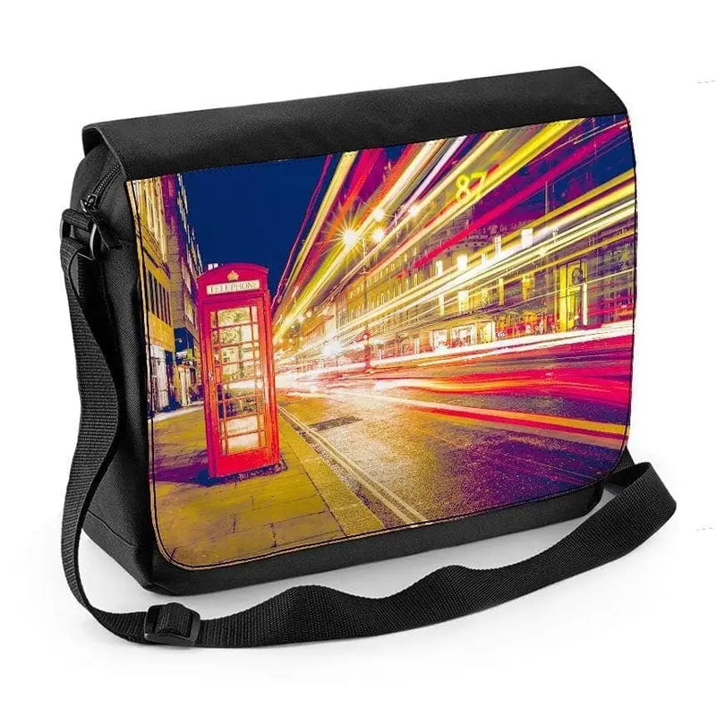 London Phone Box Laptop Messenger Bag