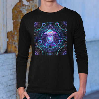 Magic Mushrooms Meditation Psychedelic Long Sleeve T Shirt