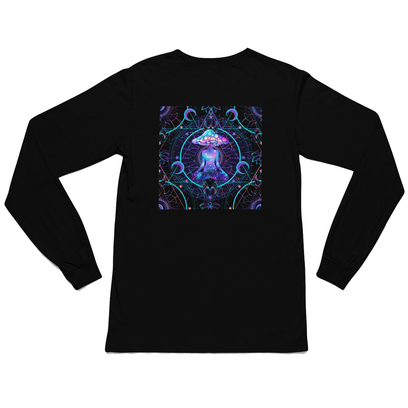 Magic Mushrooms Meditation Psychedelic Long Sleeve T Shirt