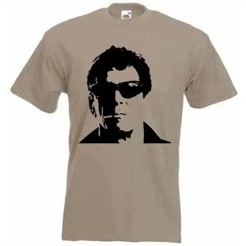 Lou Reed Mens T-Shirt M / Khaki