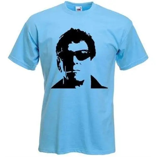 Lou Reed Mens T-Shirt M / Light Blue