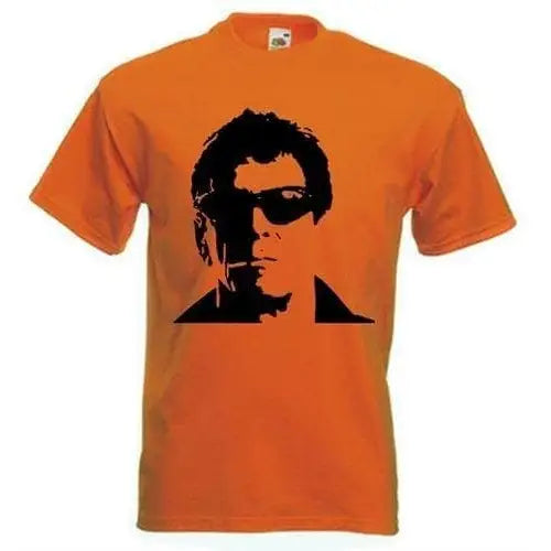 Lou Reed Mens T-Shirt M / Orange