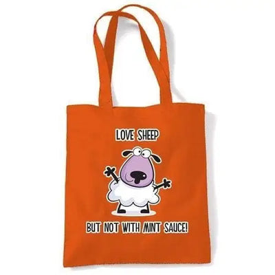 Love Sheep Vegetarian Tote Shoulder Bag Orange