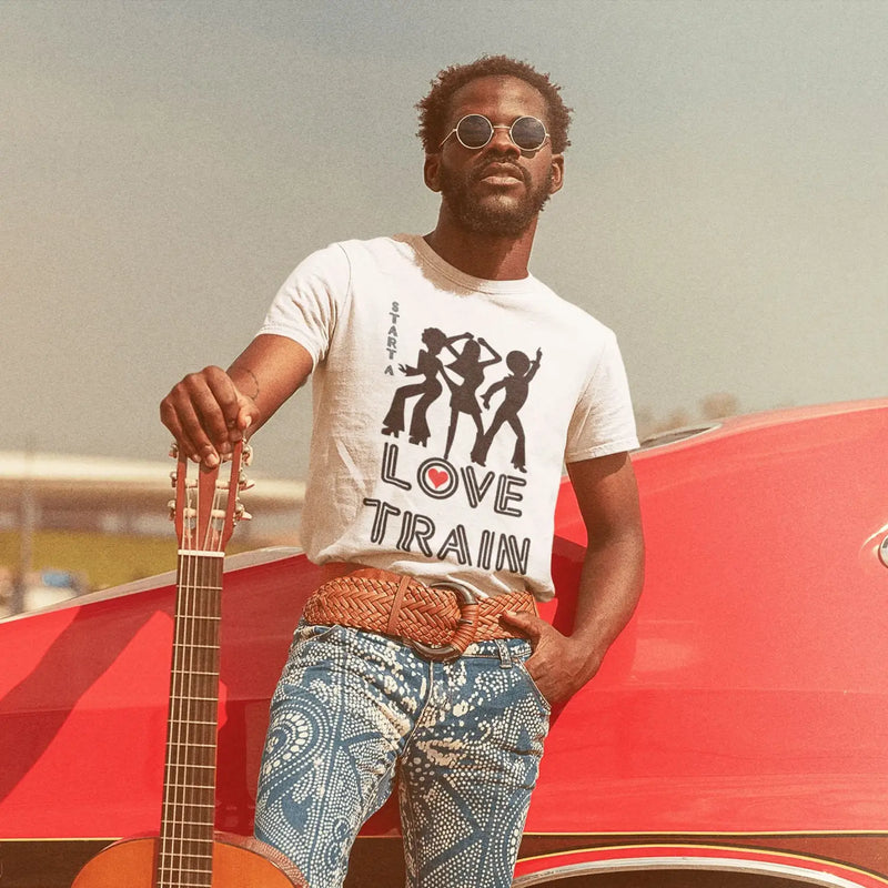 Love Train Disco Fancy Dress Mens T-Shirt