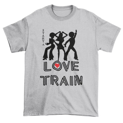 Love Train Disco Fancy Dress Mens T-Shirt M / Grey