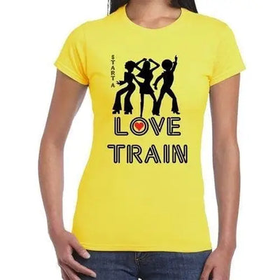 Love Train Disco Fancy Dress Women's T-Shirt S / Yellow
