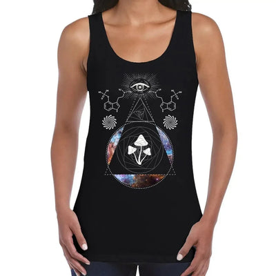 Magic Mushroom Trip Women's Vest Tank Top M