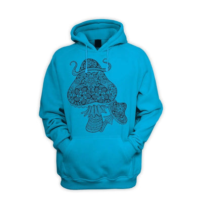 Magic Mushrooms Men's Pouch Pocket Hoodie Hooded Sweatshirt XL / Sapphire Blue
