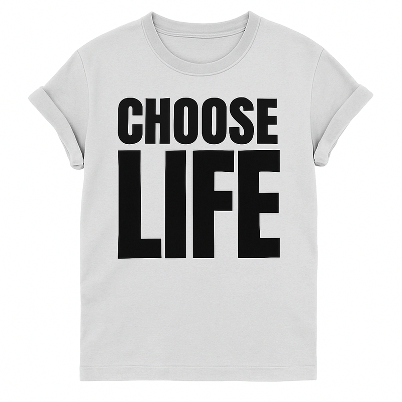 Choose Life T Shirt - Men and Women 80s Fancy Dress T-Shirt