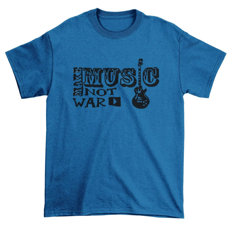 Make Music Not War T-Shirt XXL / Royal Blue