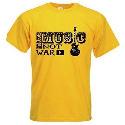 Make Music Not War T-Shirt XXL / Yellow