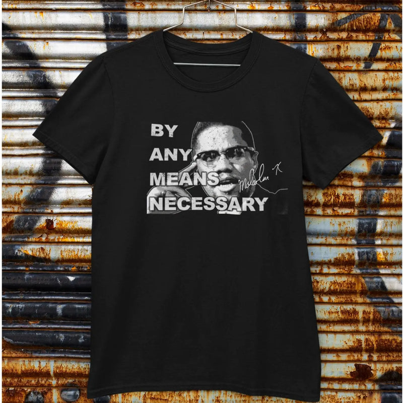 Malcolm X By Any Means Necessary Men’s T-Shirt - Mens
