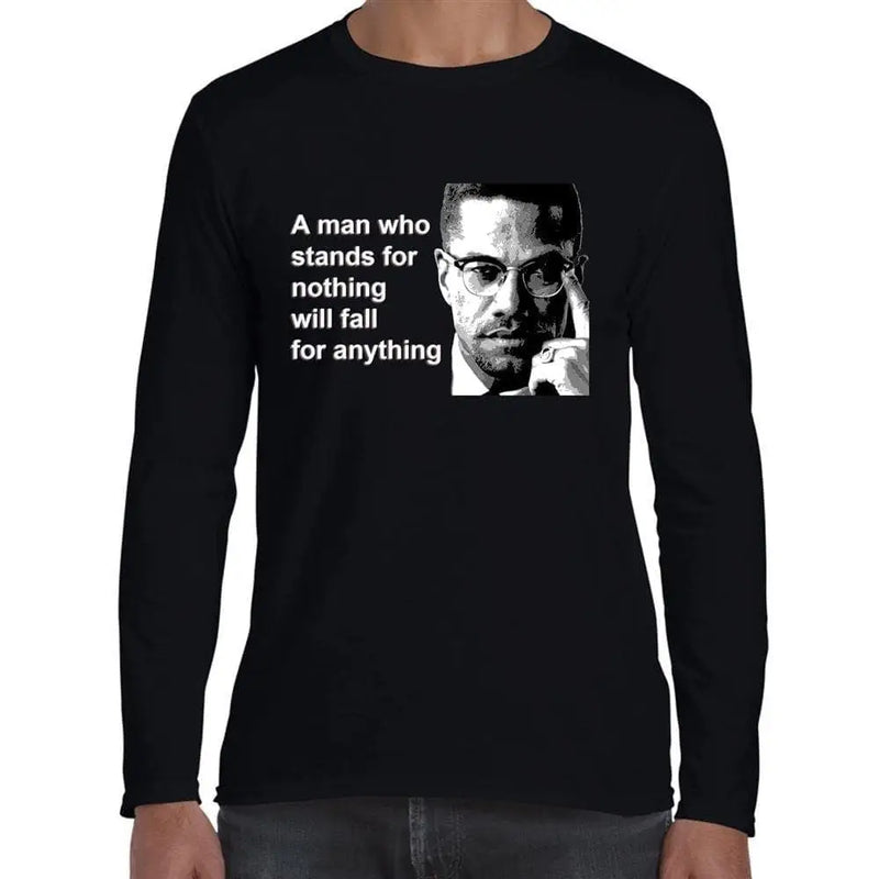 Malcolm X Man Quote Long Sleeve T-Shirt