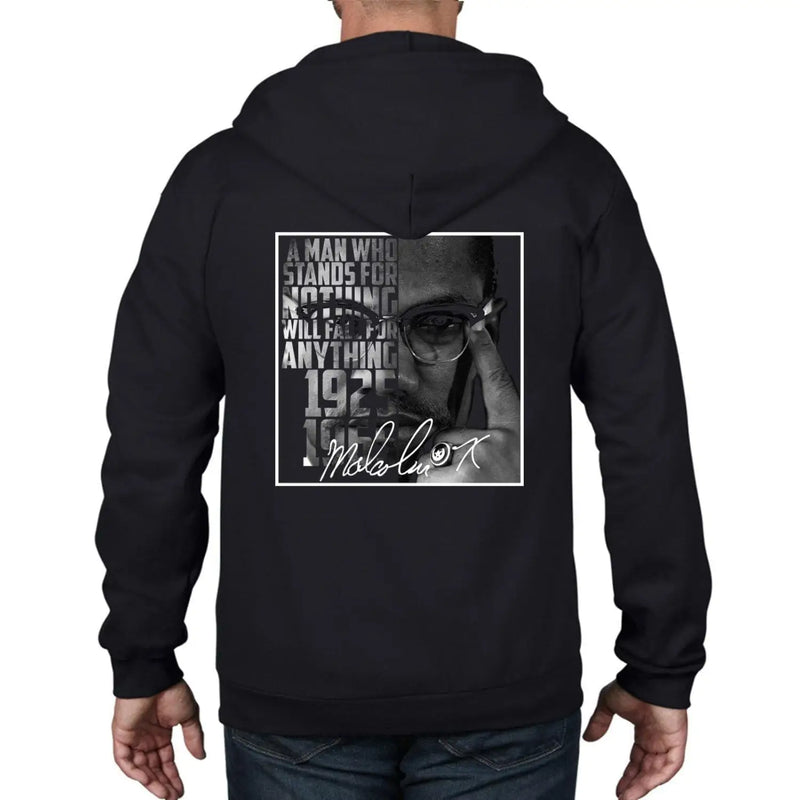 Malcolm X Signature Full Zip Hoodie L