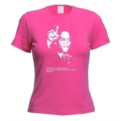 Malcolm X Women's T-Shirt L / Dark Pink