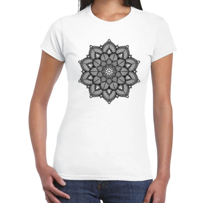 Mandala Tattoo Design Women's T Shirt M