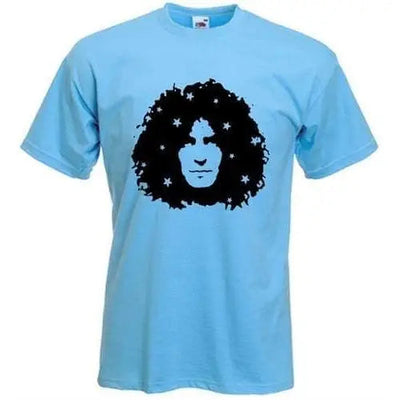 Marc Bolan Stars Mens T-Shirt XXL / Light Blue