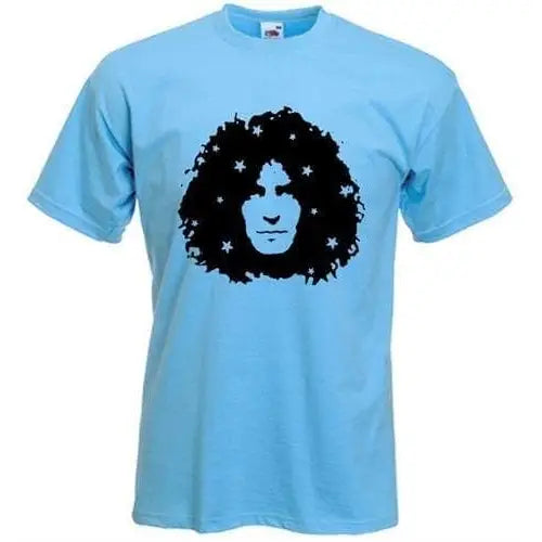 Marc Bolan Stars Mens T-Shirt XXL / Light Blue
