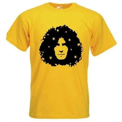 Marc Bolan Stars Mens T-Shirt XXL / Yellow