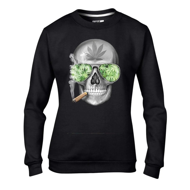 Marijuana Weed Skull Women&