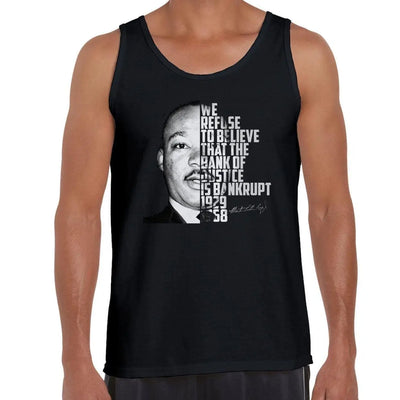 Martin Luther King Bank Of Justice Quote Men's Tank Vest Top M