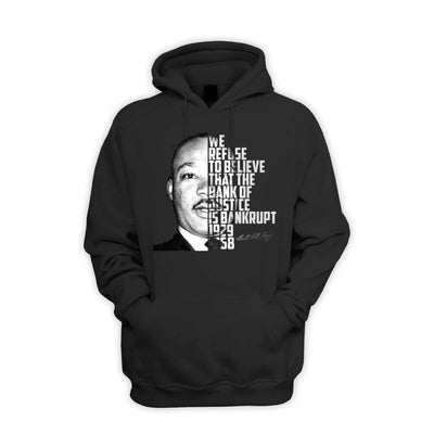Martin Luther King Bank Of Justice Quote Pouch Pocket Hoodie L