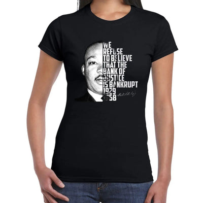 Martin Luther King Bank Of Justice Quote Women's T-Shirt S