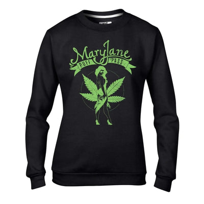 Mary Jane Marijuana Cannabis Women's Sweatshirt Jumper S / Black