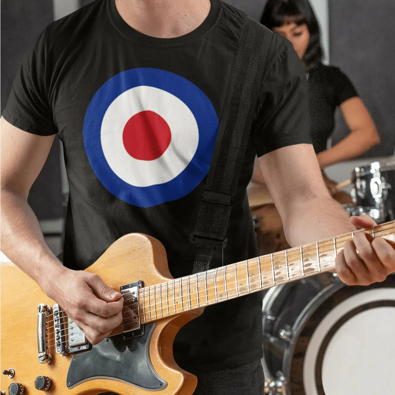 Mens Black Mod Target T-Shirt – Tribal T-Shirts