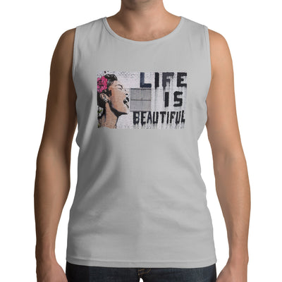 Banksy Life is Beautiful Men's Vest Top