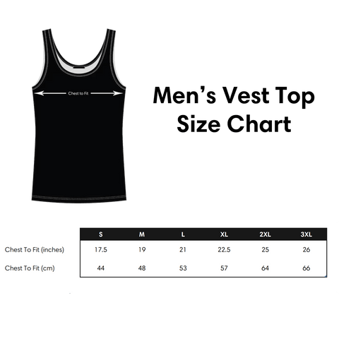 mens vest top size chart