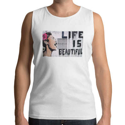 Banksy Life is Beautiful Men's Vest Top