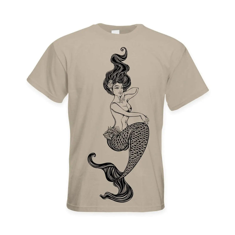 Sexy Mermaid Tattoo Hipster Large Print Men&