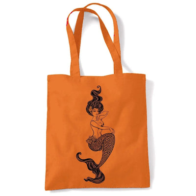 Sexy Mermaid Tattoo Hipster Large Print Tote Shoulder Shopping Bag