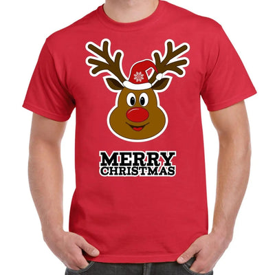 Merry Christmas Rudolph Funny Men's T-Shirt