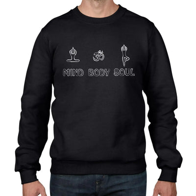 Mind Body Soul Meditation Men's Sweatshirt Jumper XL / Black