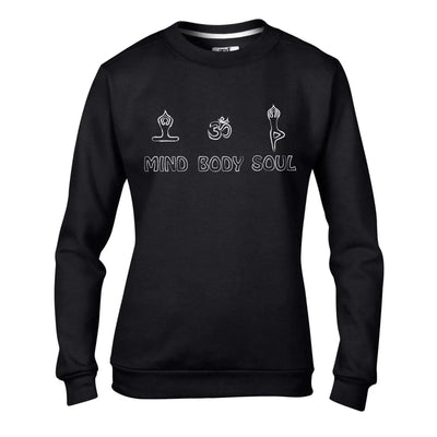 Mind Body Soul Meditation Women's Sweatshirt Jumper M / Black