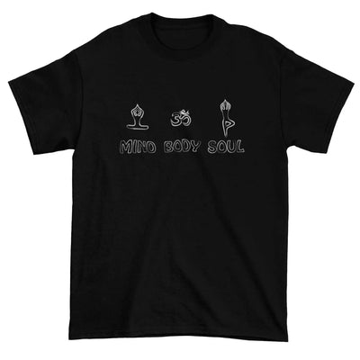 Mind Body Soul Yoga Mens T-Shirt - XL - Mens T-Shirt